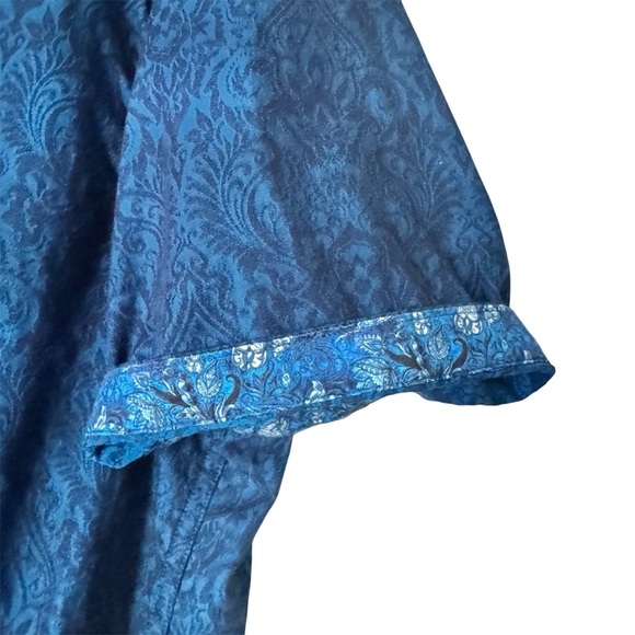 Robert Graham Men’s short sleeve classic button down blue paisley print shirt XL - Picture 6 of 8